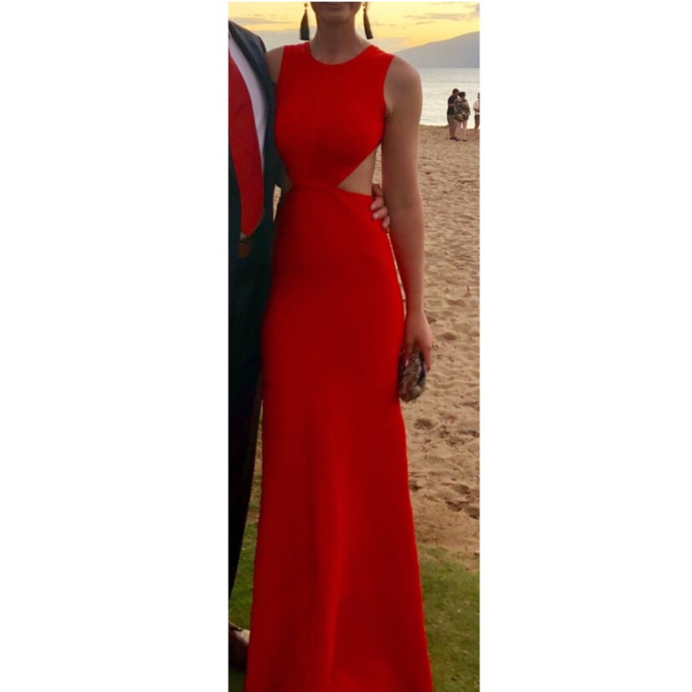 Herve Leger open back gown